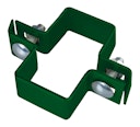 Vorschaubild Alberts® Mittelschelle für Vierkantpfosten,verzinkt,grün Kst.b,für Pfosten 80x40 mm 680251