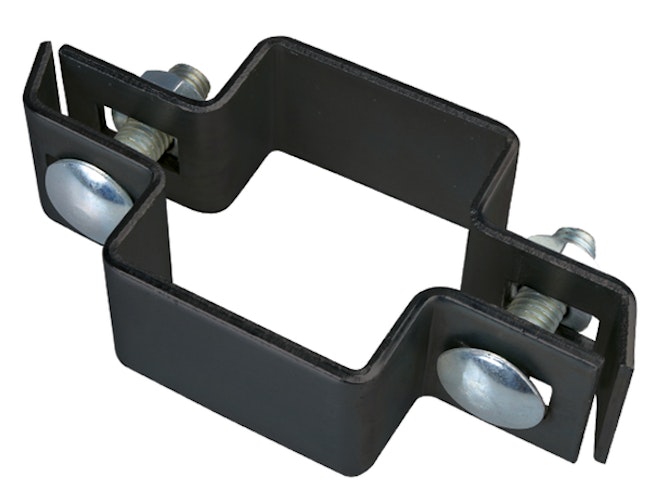 Alberts® Mittelschelle für Vierkantpfosten,verzinkt,anthrazit Kst.b,für Pfosten 40x40mm 680268