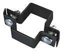 Vorschaubild Alberts® Mittelschelle für Vierkantpfosten,verzinkt,anthrazit Kst.b,für Pfosten 60x40mm 680275