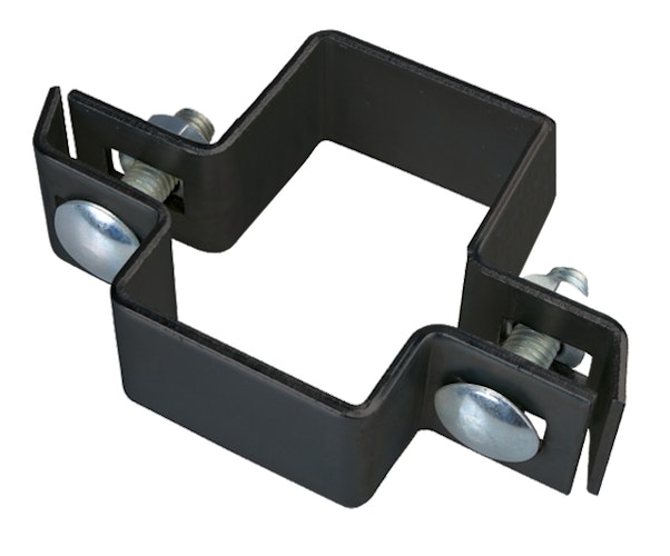 Alberts® Mittelschelle für Vierkantpfosten,verzinkt,anthrazit Kst.b,für Pfosten 60x40mm 680275