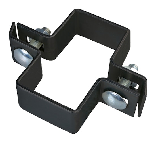 Alberts® Mittelschelle für Vierkantpfosten,verzinkt,anthrazit Kst.b,für Pfosten 80x40mm 680282