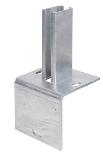 Alberts® Pfostenträger f.Zaunpf.Doppelstab-Gittermatten/L-Steine,fvz,z.Aufschr.,120x120 686093