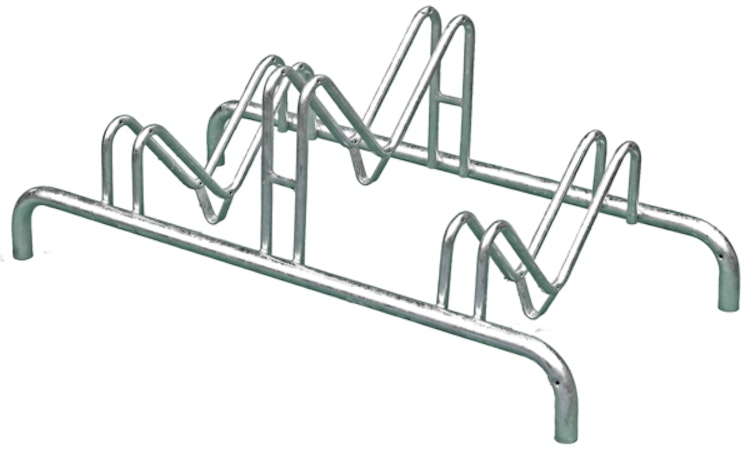 Alberts® Mehrfach-Fahrradständer freist.,fvz, Einstellplätze 3, LxT 1000x515 mm 692636