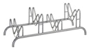 Vorschaubild Alberts® Mehrfach-Fahrradständer freist.,fvz, Einstellplätze 4, LxT 1150x515 mm 692643