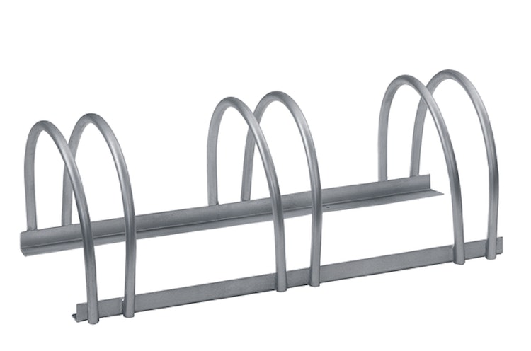 Alberts® Mehrfach-Fahrradständer freist., fvz, Einstellplätze 3, LxT 700x300 mm 698287