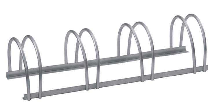 Alberts® Mehrfach-Fahrradständer freist., fvz, Einstellplätze 4, LxT 1000x300 mm 698294