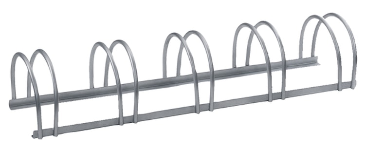 Alberts® Mehrfach-Fahrradständer freist., fvz, Einstellplätze 5, LxT 1300x300 mm 698300