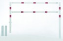 Vorschaubild Alberts® Absperrgitter Moovy fvz.,weiß,m.roten Ringen,z.Einb.,B3000mm,Höhe ü.Boden 1000mm 770310