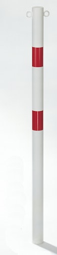 Alberts® Absperrpf. Standard SK weiß, mit zwei roten Ringen,z.Einb., Pf.⌀60 mm 782429