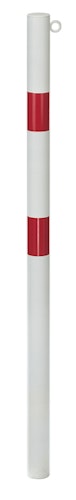 Alberts® Absperrpf. Standard SK fvz.,weiß, mit zwei roten Ringen, z.Einb.,1 Öse Pf.⌀60mm 782474