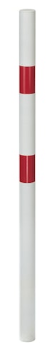 Alberts® Absperrpf. Standard SK fvz.,weiß, 2 rote Ringe, z.Einb., Pf.⌀76 mm 782764