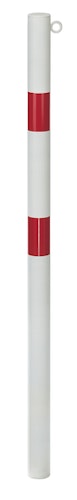 Alberts® Absperrpf. Standard SK fvz.,weiß,2 rote Ringe,1 Öse, z.Einb., Pf.⌀76 mm 782771