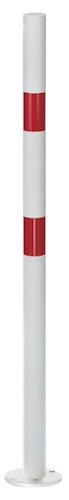 Alberts® Absperrpf. Standard SK fvz.,weiß,2 rote Ringe, Aufschr., Pf.⌀76 mm 782917