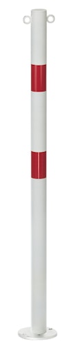 Alberts® Absperrpf. Standard SK fvz.,weiß,2 rote Ringe, Aufschr.,Pf.⌀76 mm 782931