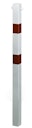 Vorschaubild Alberts® Absperrpf. Standard SK fvz.,weiß, 2 rote Ringe, z.Einb.,Pf. 70x70 mm 783082