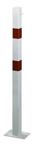 Alberts® Absperrpf. Standard SK fvz.,weiß,2 rote Ringe,1 Öse, Aufschr.,Pf. 70x70 mm 783228