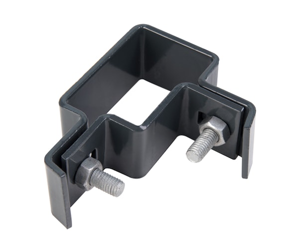 Alberts® Eckschelle für Vierkantpfosten,feuerverzinkt,anthrazit Kst.b,für Pfosten 60x40mm 974848