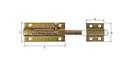 Vorschaubild Alberts® Bolzen-Schlossriegel Knopfgriff 70 x 33 mm