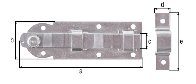 Alberts® Fensterriegel Knopfgriff 80 x 26 x 10,5 mm Edelstahl 