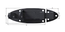 Vorschaubild Alberts® Schlossriegel Ovado,m.flachem Griff,verz.,graphitgrau beschichtet,Platte 90x44mm 
