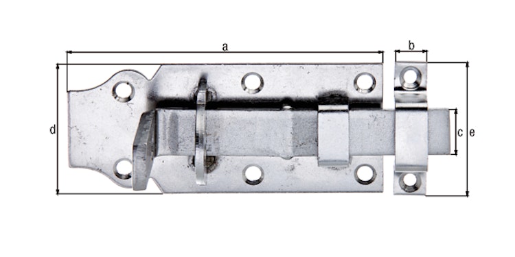 Alberts® Schlossriegel Flachgriff 100 x 45 mm Edelstahl