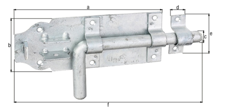 Alberts® Bolzenriegel 180 x 70 mm