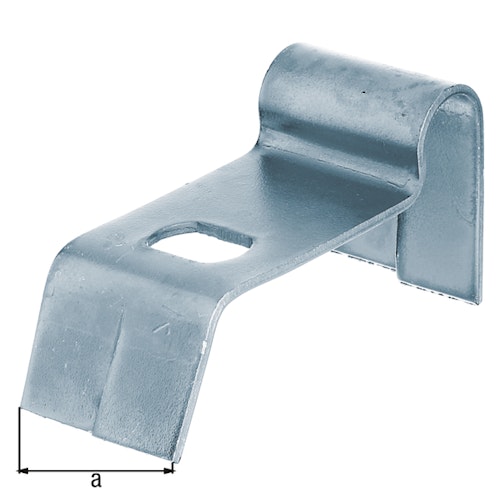 Alberts® Auflaufstütze mit Langloch galv. blau verzinkt zum Einbetonieren Breite 50mm 