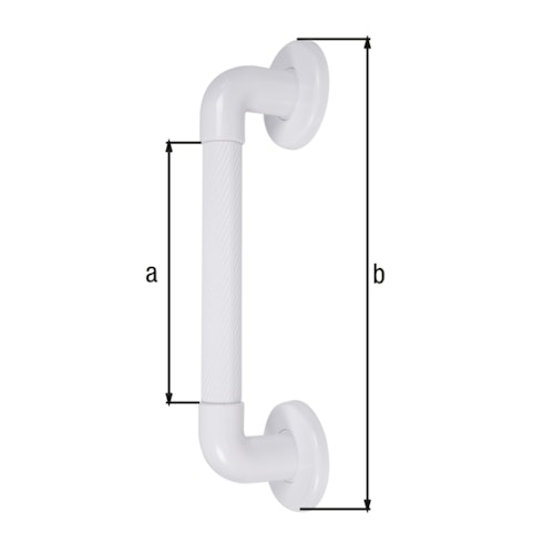 Alberts® Haltegriff, geriffelt, Kunststoff, weiß, Länge: 213 mm, verpackt à 1St 141028