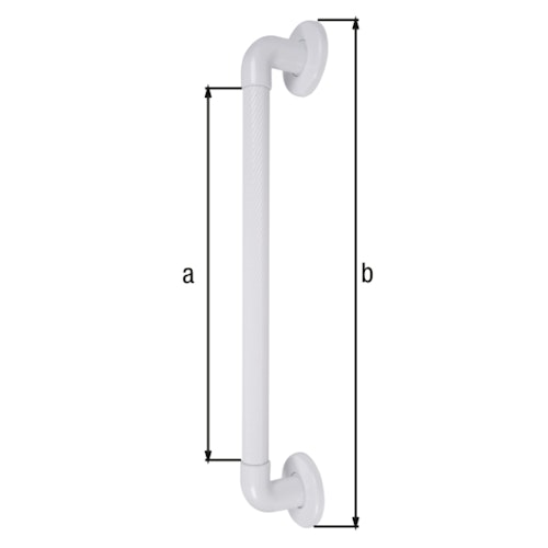 Alberts® Haltegriff, geriffelt, Kunststoff, weiß, Länge: 462 mm, verpackt à 1St 141042