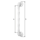 Vorschaubild Alberts® Haltegriff, ergonomisch, Kunststoff, weiß, Länge: 464 mm, verpackt à 1St 141103