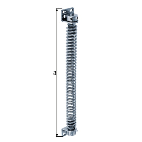 Alberts® Torfeder galv. blau verzinkt zum Anschrauben Gesamtlänge 280 mm 
