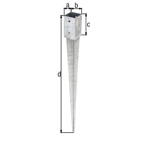 Alberts® Einschlaghülse 900mm für verschiedene Pfostenstärken