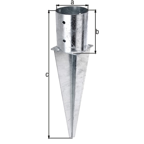 Alberts® Rundpfosten-Einschlaghülse 600mm für verschiedene Pfostenstärken