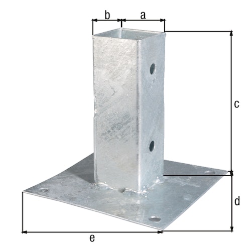 Alberts® Aufschraubhülse 150mm für verschiedene Pfostenstärken