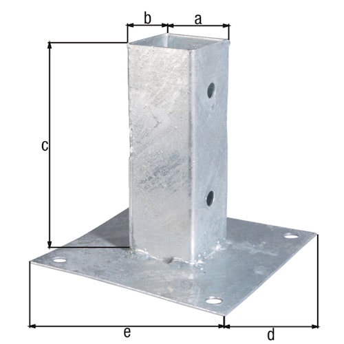 Alberts® Aufschraubhülse 150mm für verschiedene Pfostenstärken