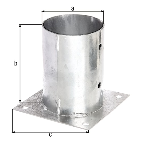 Alberts® Rundpfosten-Aufschraubhülse 150mm für verschiedene Pfostenstärken