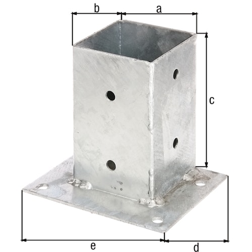 Alberts® Aufschraubhülse für Geraden 150mm für verschiedene Pfostenstärken