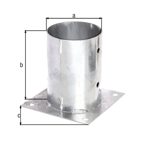 Alberts® Aufschraubhülse für Rundholzpfosten Ø141mm