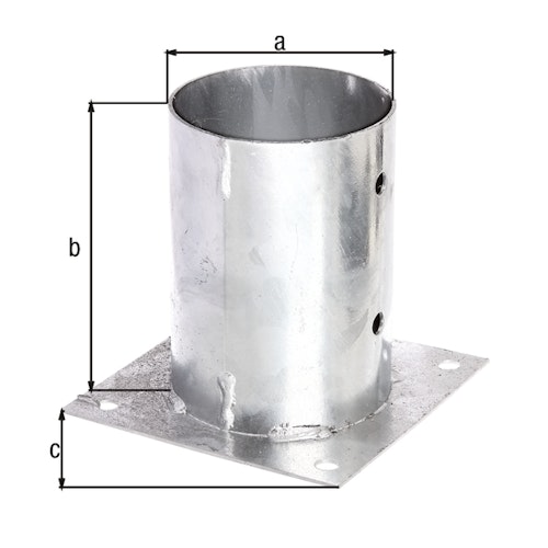 Alberts® Aufschraubhülse für Rundholzpfosten Ø121mm