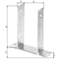 Alberts® U-Pfostenträger 200x60x4mm zum Aufschrauben für verschiedene Pfostenstärken