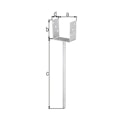 Vorschaubild Alberts® U-Pfostenträger 100x60x4mm Betonanker XL Riffelstahl für verschiedene Pfostenstärken