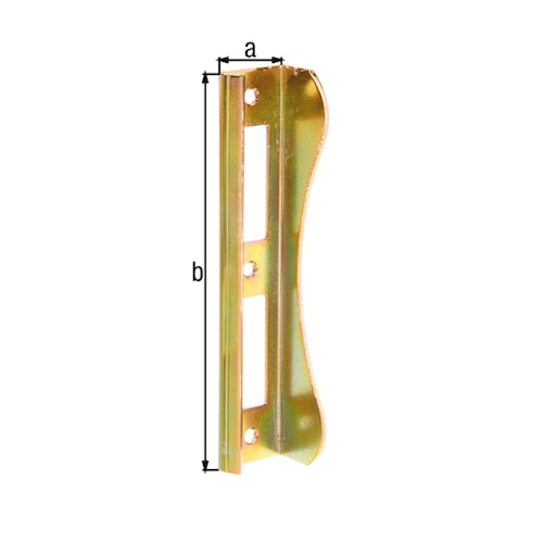 Alberts® Anschlag für Tore mit Einsteckschloss für ca. 37 mm Rahmen galv. gelb verzinkt