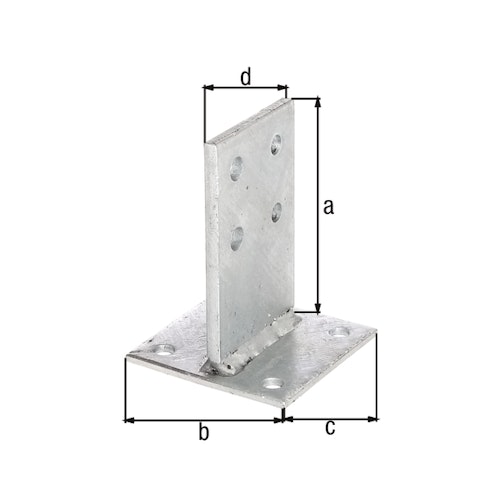 Alberts® T-Pfostenträger mit Steg 130x100mm