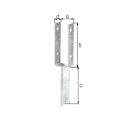 Alberts® U-Pfostenträger 200x60x4mm Betonanker T-Eisen für verschiedene Pfostenstärken