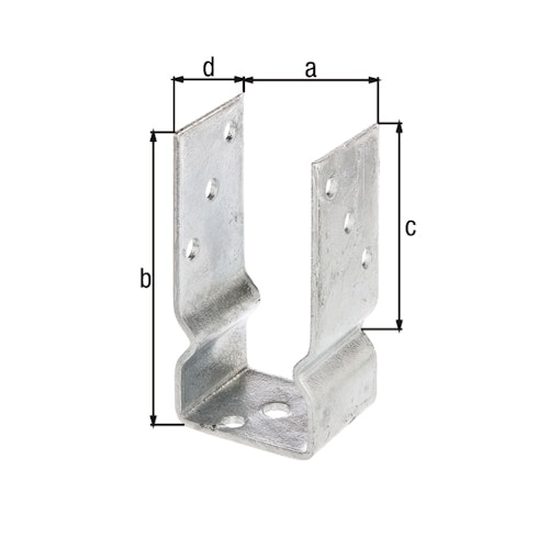 Alberts® U-Pfostenträger Holzschutz 150x60x4mm zum Aufschrauben für verschiedene Pfostenstärken