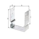 Vorschaubild Alberts® U-Pfostenträger Holzschutz 150x60x4mm zum Aufschrauben für verschiedene Pfostenstärken