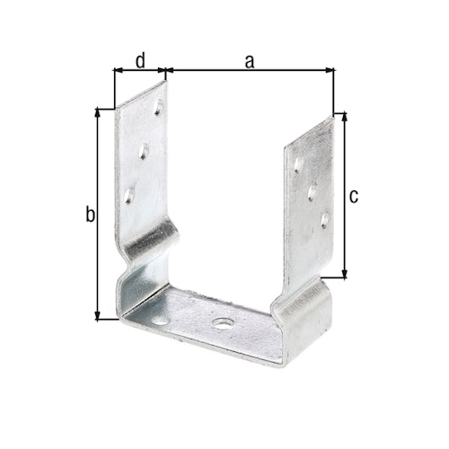 Alberts® U-Pfostenträger Holzschutz 150x60x4mm zum Aufschrauben für verschiedene Pfostenstärken