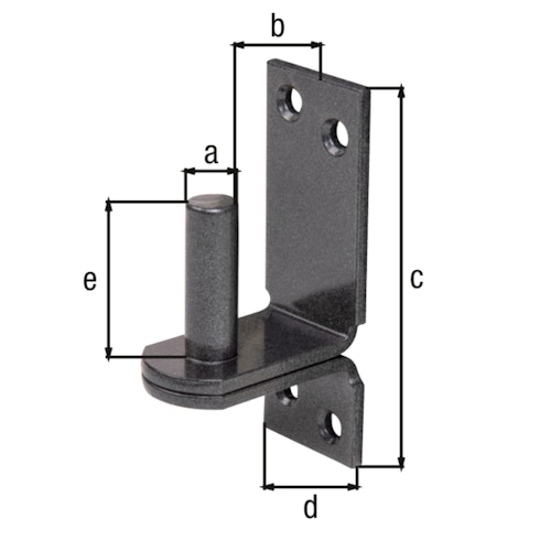 Alberts® DURAVIS® Kloben auf Platte, Dorn 13mm, DII-Haken