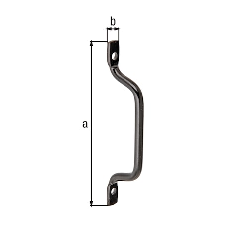 Alberts® Torgriff KTL schwarz Länge 159 mm Breite: 13 mm 