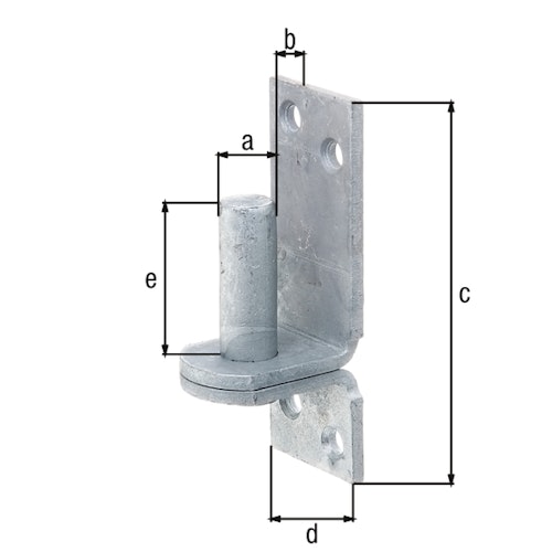 Alberts® Kloben ⌀16 mm auf Platte 115x40 mm feuervz.